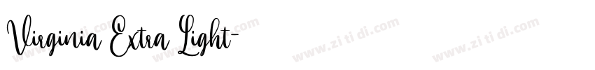 Virginia Extra Light字体转换